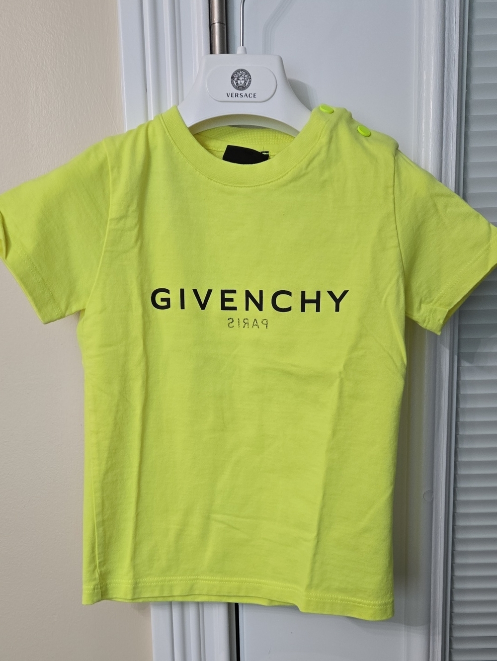 Givenchy Kids Neon Yellow Logo Tee